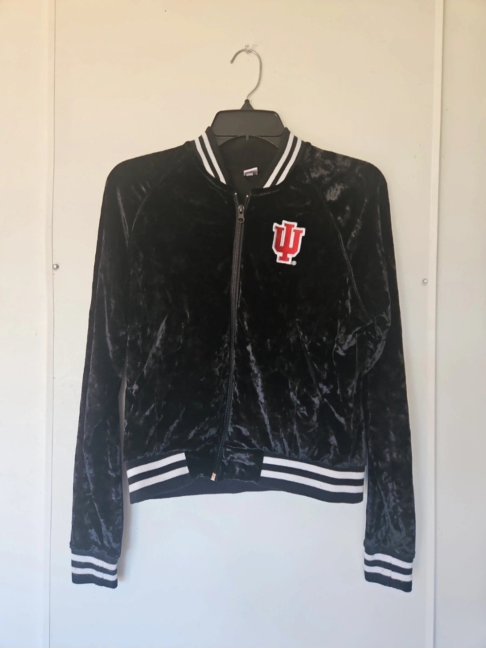 Black Velvet Bomber Indiana University Jacket XS